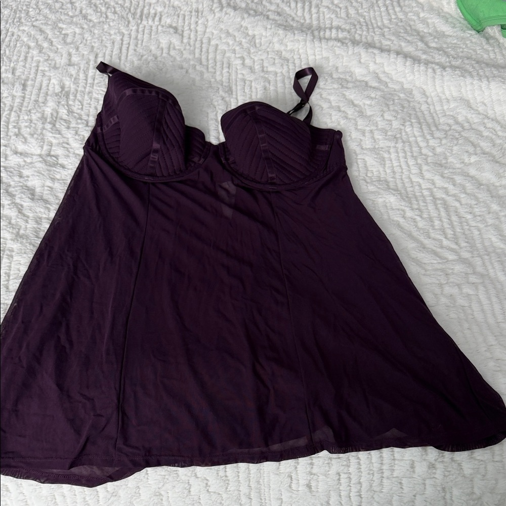 Cacique Deep Purple Lingerie Set